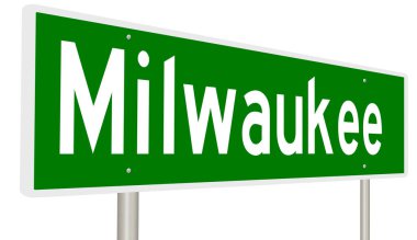 İşaretli yeşil 3D otoyol