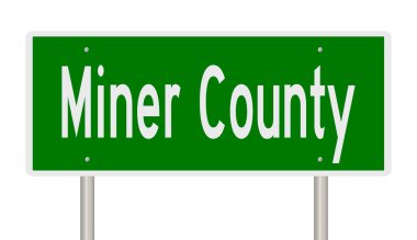 İşaretli yeşil 3D otoyol