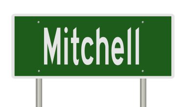 İşaretli yeşil 3D otoyol