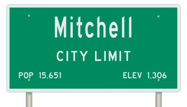 İşaretli yeşil 3D otoyol