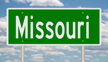 İşaretli yeşil 3D otoyol