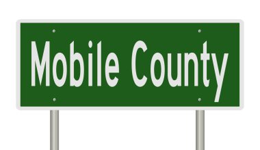 İşaretli yeşil 3D otoyol