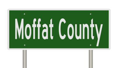 İşaretli yeşil 3D otoyol