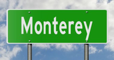 İşaretli yeşil 3D otoyol