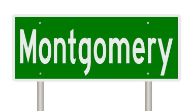 İşaretli yeşil 3D otoyol