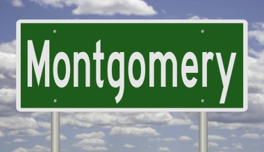 İşaretli yeşil 3D otoyol