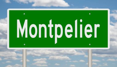 İşaretli yeşil 3D otoyol