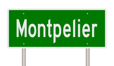 İşaretli yeşil 3D otoyol