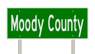 İşaretli yeşil 3D otoyol