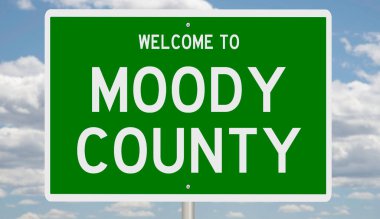 İşaretli yeşil 3D otoyol