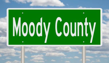 İşaretli yeşil 3D otoyol