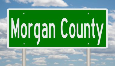 İşaretli yeşil 3D otoyol