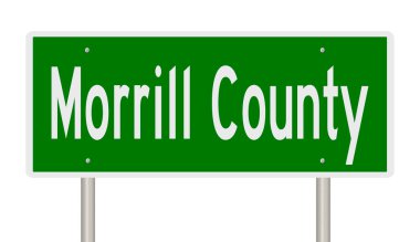 İşaretli yeşil 3D otoyol