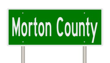 İşaretli yeşil 3D otoyol