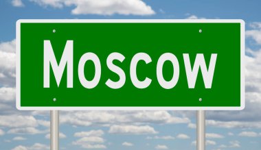 İşaretli yeşil 3D otoyol