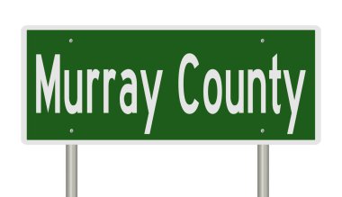 İşaretli yeşil 3D otoyol