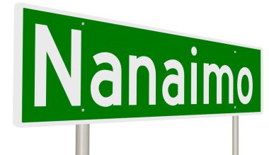 İşaretli yeşil 3D otoyol