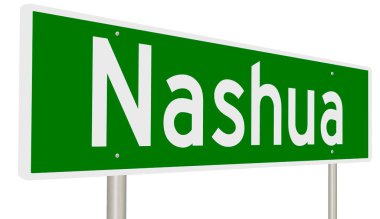 İşaretli yeşil 3D otoyol