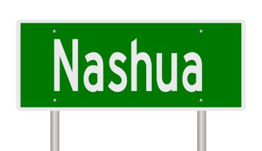 İşaretli yeşil 3D otoyol