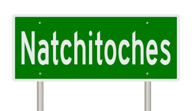 İşaretli yeşil 3D otoyol