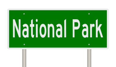 İşaretli yeşil 3D otoyol