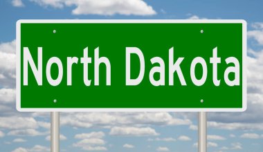 İşaretli yeşil 3D otoyol