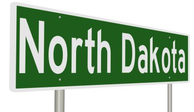 İşaretli yeşil 3D otoyol