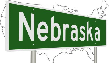 İşaretli yeşil 3D otoyol