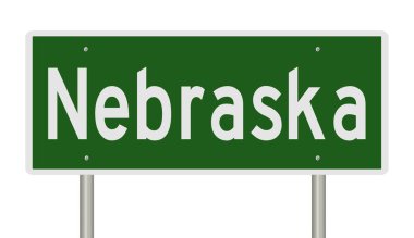 İşaretli yeşil 3D otoyol