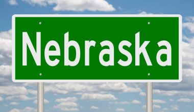 İşaretli yeşil 3D otoyol