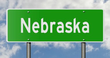 İşaretli yeşil 3D otoyol