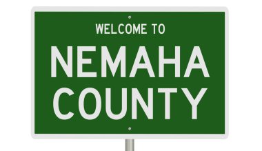 İşaretli yeşil 3D otoyol