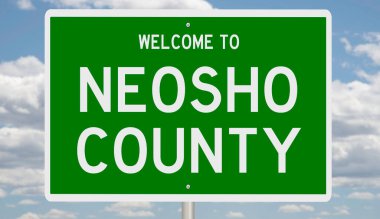 İşaretli yeşil 3D otoyol