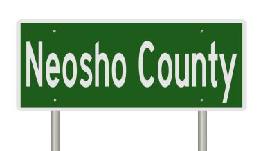 İşaretli yeşil 3D otoyol