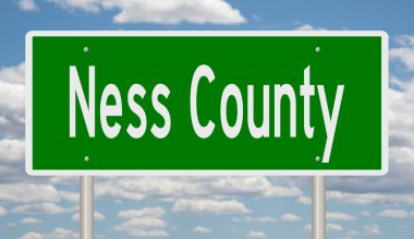 İşaretli yeşil 3D otoyol