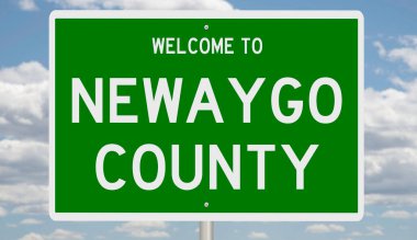 İşaretli yeşil 3D otoyol