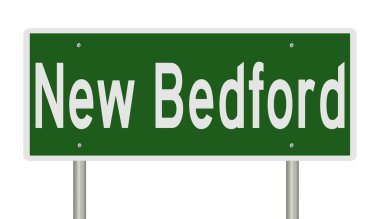 İşaretli yeşil 3D otoyol