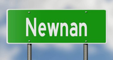 İşaretli yeşil 3D otoyol