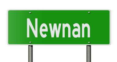 İşaretli yeşil 3D otoyol