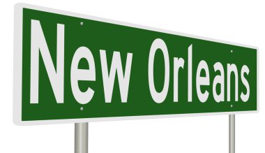 İşaretli yeşil 3D otoyol