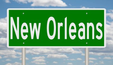 İşaretli yeşil 3D otoyol