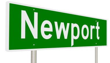 İşaretli yeşil 3D otoyol