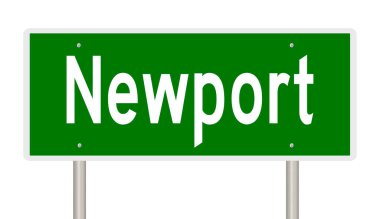 İşaretli yeşil 3D otoyol