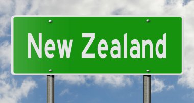 İşaretli yeşil 3D otoyol