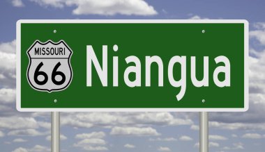 İşaretli yeşil 3D otoyol