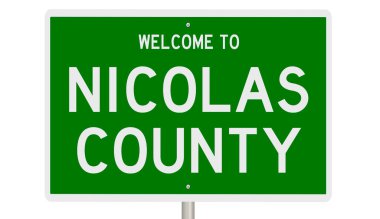 İşaretli yeşil 3D otoyol