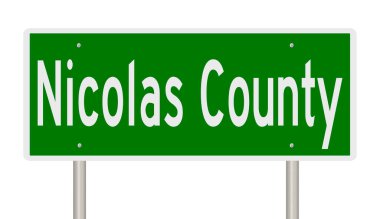 İşaretli yeşil 3D otoyol