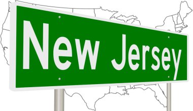 İşaretli yeşil 3D otoyol