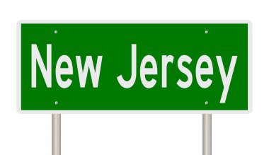 İşaretli yeşil 3D otoyol