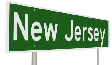 İşaretli yeşil 3D otoyol